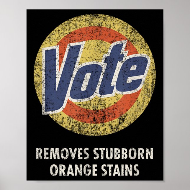 Poster Anti-Trump Vote Detergent Funny Vintage (Frente)