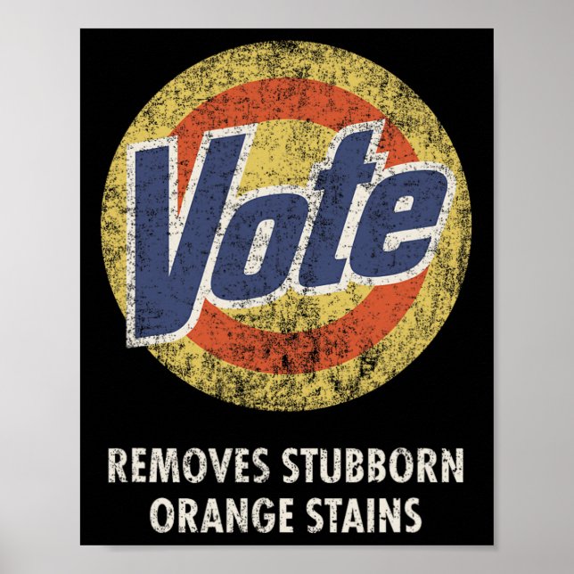 Poster Anti-Trump Vote Detergent Funny Vintage (Frente)
