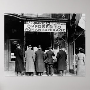 Póster Anti-Woman Sufrage Group, 1911