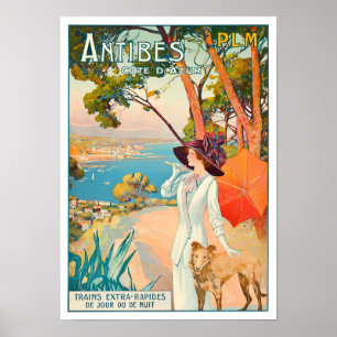 Poster Antibes France viagens vintage