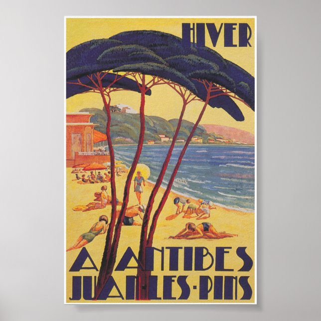 Poster Antibes France Viagens vintage (Frente)