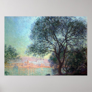 Poster Antibes na manhã por Claude Monet