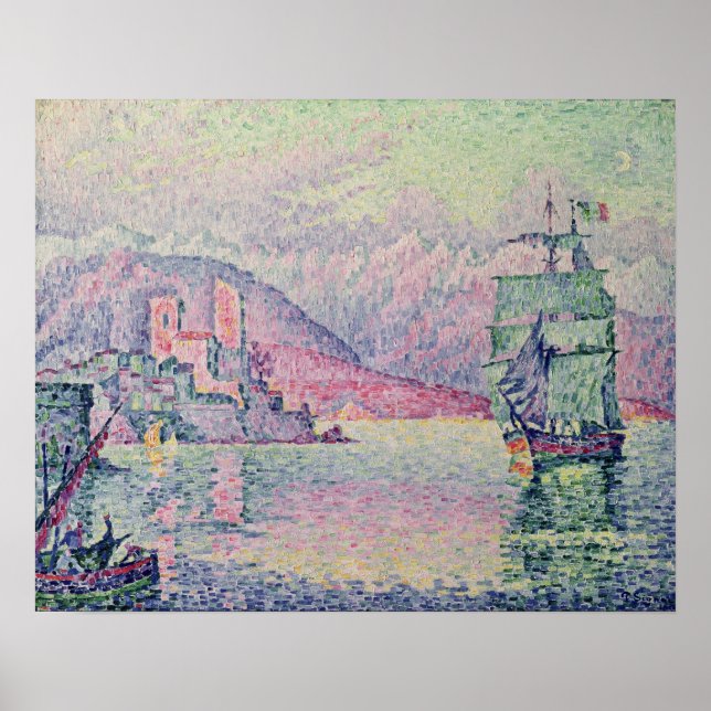 Póster Antibes, noite, 1914 (Frente)