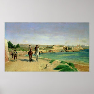 Poster Antibes, o passeio do cavalo, 1868
