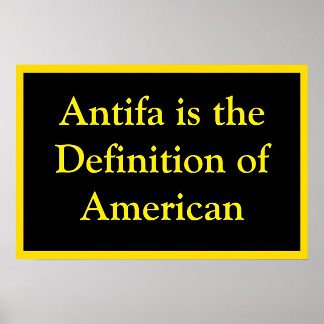 Poster Antifa Define o Patriótico Americano (Frente)