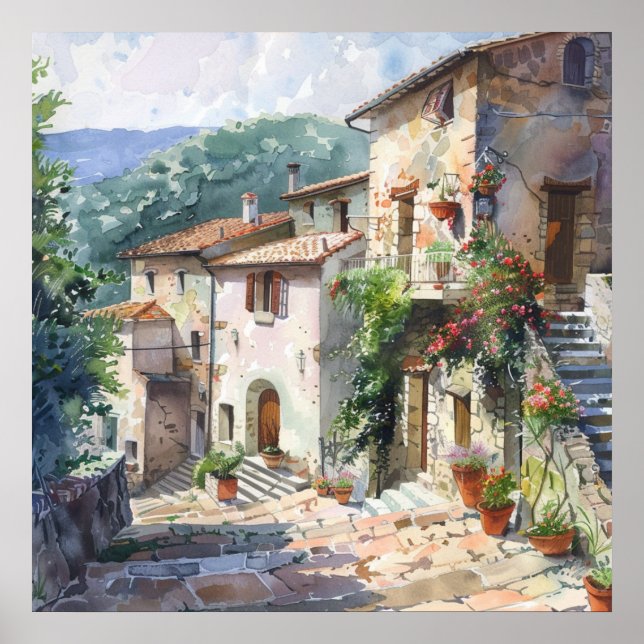 Poster Antiga Aldeia Italiana  (Frente)