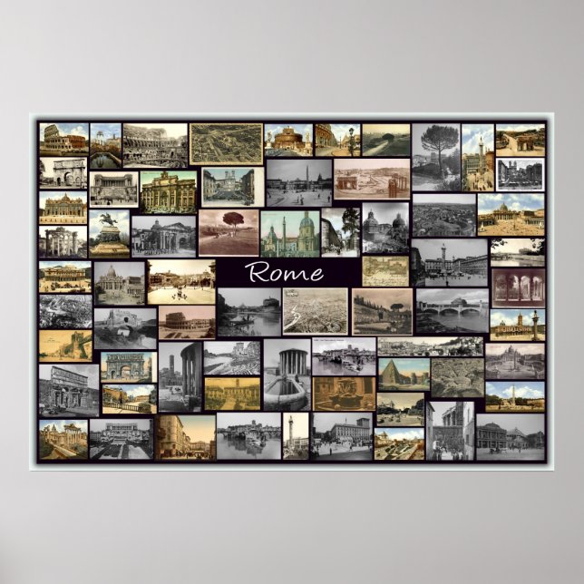 Póster Antiga Collage Roma (Frente)