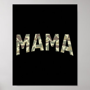 Poster Antiga Escola Camo Mama Dia de as mães Engraçado