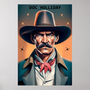 Poster Antiga lenda ocidental Doc Holliday