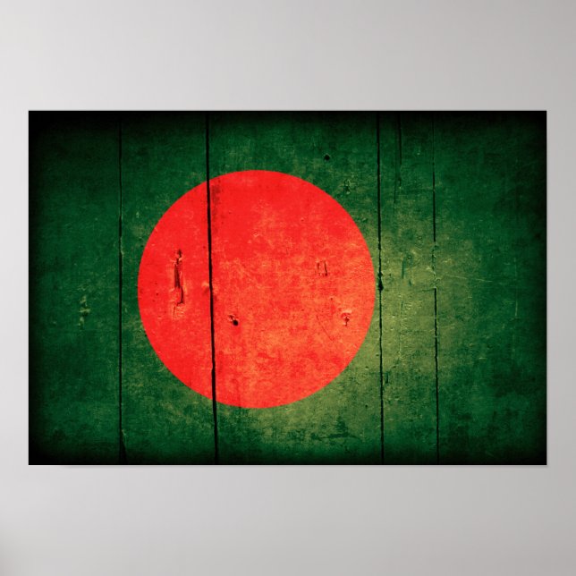 Poster Antiga Madeira Bangladesh Flag (Frente)