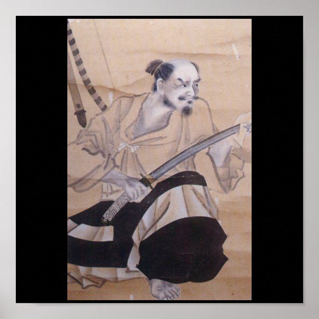 Póster Antiga pintura em Samurai japonês (Frente)