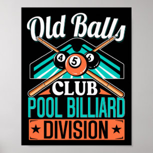 Poster Antiga Piscina Do Clube 8 Ll Divisão Billiards Par