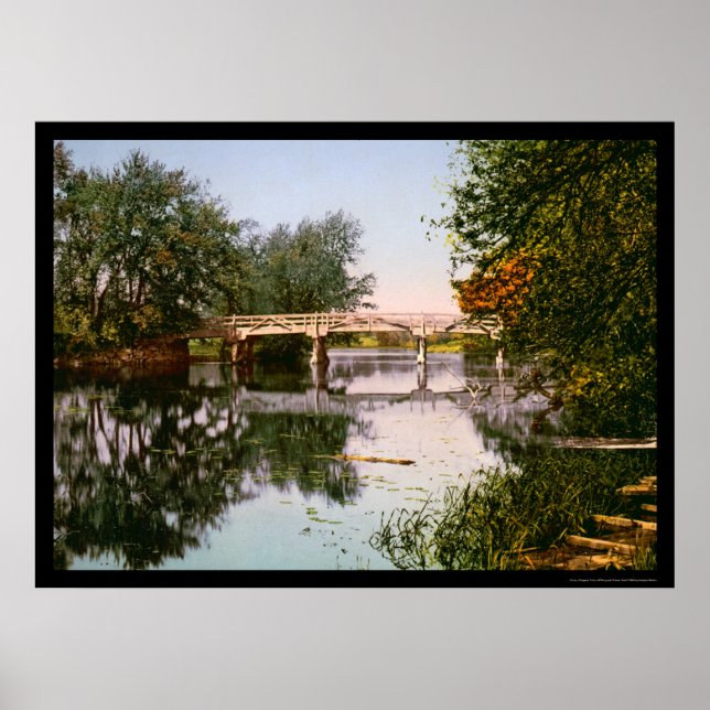 Póster Antiga Ponte Norte Concord, MÃES 1900 (Frente)