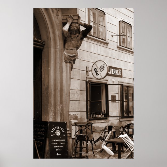 Poster Antigo Bar de Cerveja da Cidade (Frente)