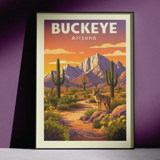 Poster Antigo Buckeye Arizona