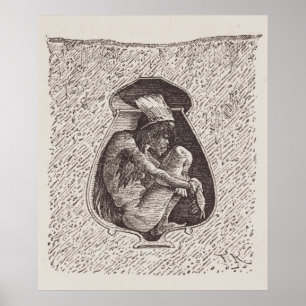 Póster Antigo cemitério indiano