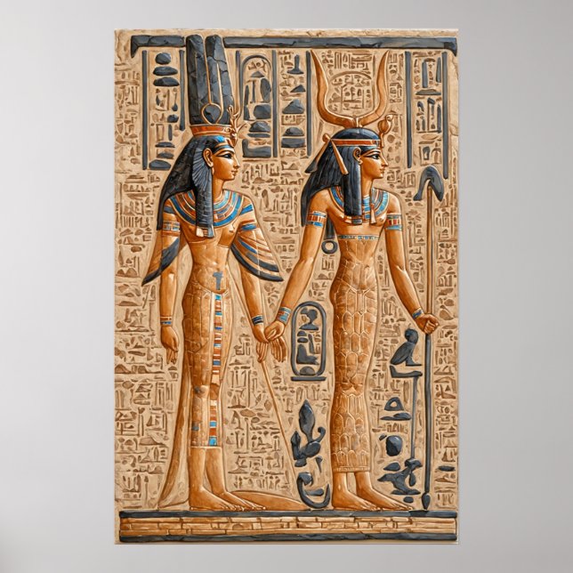 Poster Antigo Egito, Rainha Faraônica Hatshepsut | (Frente)