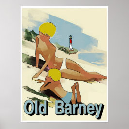 Póster Antigo Farol Barney, LBI