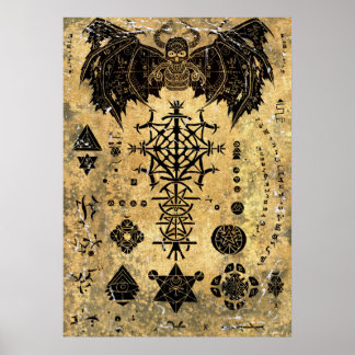 Poster Antigo Livro de Magia