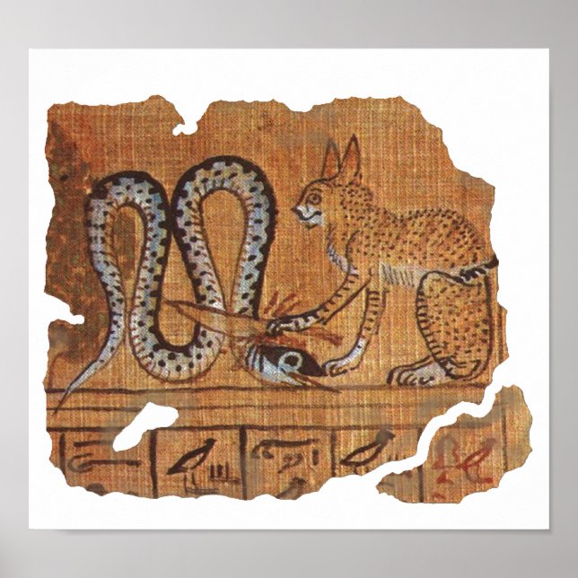 Poster Antigo Livro Egípcio do Morto Ra&Apophis (Frente)