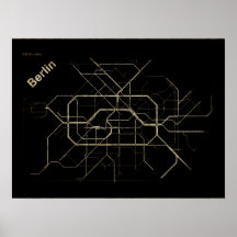 Antigo mapa do metrô de Berlim