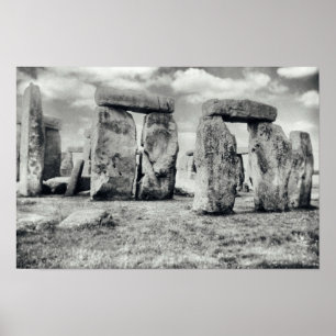 Poster Antigo Monumento Pré-Histórico de Stonehenge
