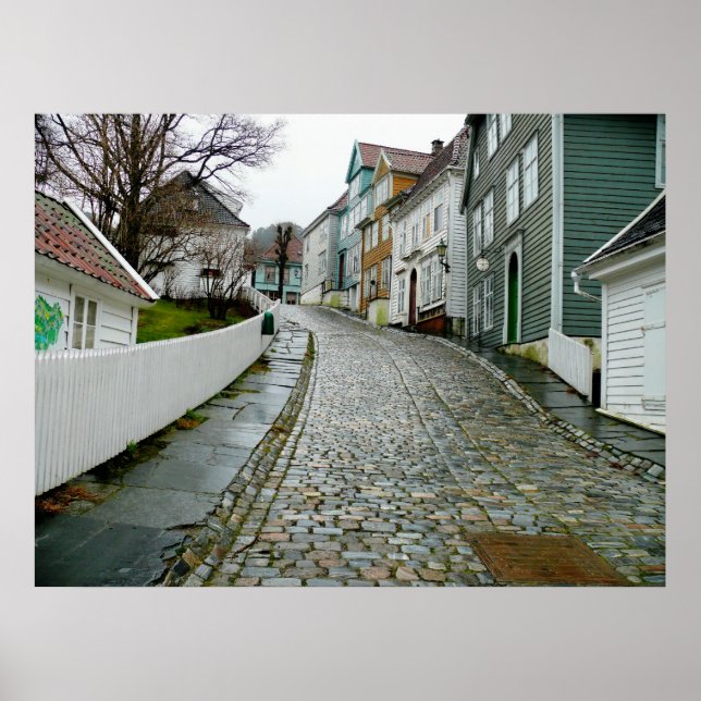 Poster Antigo Museu Bergen (Noruega) (Frente)
