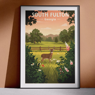 Poster Antigo South Fulton Geórgia