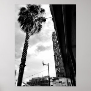 Póster Antigo teatro de missão em São Francisco