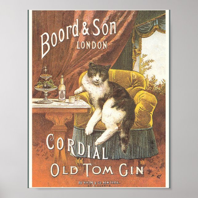 Poster Antigo Tom Gin (Frente)