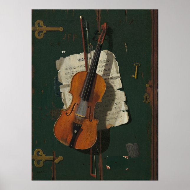 Poster Antigo Violino - John Frederick Peto Fine Art Post (Frente)