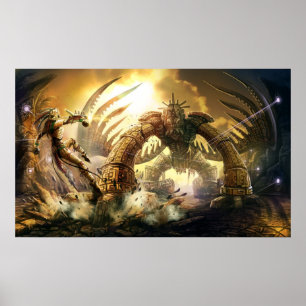 Póster Antiguamente Luta do Golem