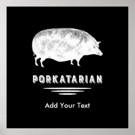 Póster Antiguamente Pig Bacon Lover Porkatarian Funny