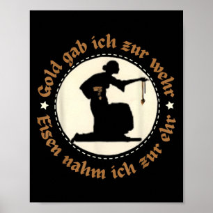 Poster Antiguidade Vintage - Cota de Silhueta Emblem Dour
