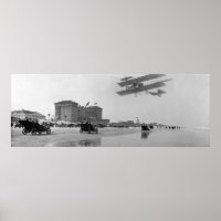 Antique Biplane sobre Daytona Beach, Flórida, 1911