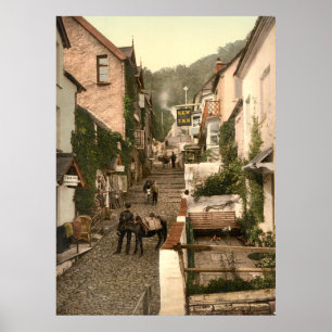 Póster Antique Inglaterra, Clovelly High Street, Devon