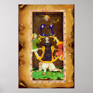 PÓSTER ANTIQUE RENAISSANCE TAROTS 10/THE WHEEL OF FORTUNE
