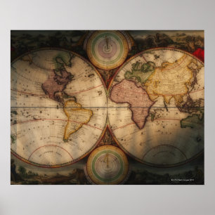 Póster Antique world map 2