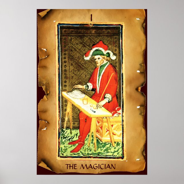 PÓSTER ANTÍQUIO RENAISSANCE TAROS 1 / O MAGICANO (Frente)