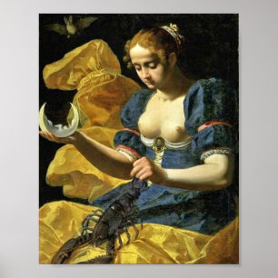 POSTER ANTÍQUIO RENAISSANCE TAROTS 18 / A LUA