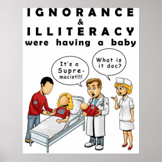 Poster antirracismo que mostra o nascimento do rac