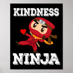 Poster Antisassédio, bondade na escola Ninja Estudante
