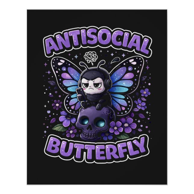 Póster Antisocial Butterfly (Frente)
