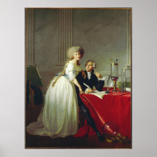 Poster Antoine-Laurent Lavoisier and Wife