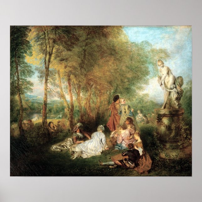 Poster Antoine Watteau O Banquete do Amor (Frente)