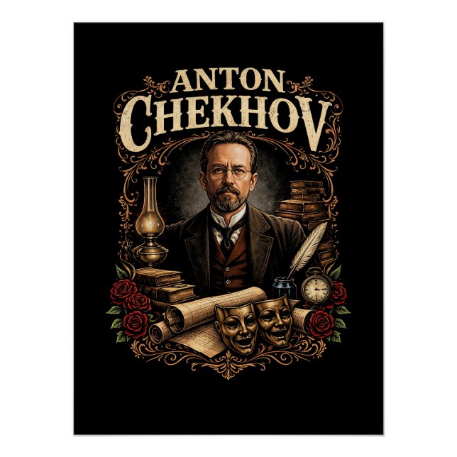 Póster Anton Chekhov (Frente)