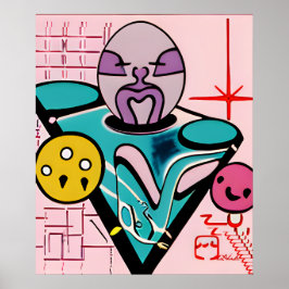 Poster Anton LaVey Na Mesa de Pipoca