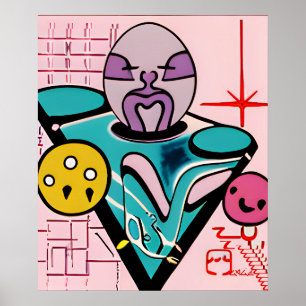 Poster Anton LaVey Na Mesa de Pipoca