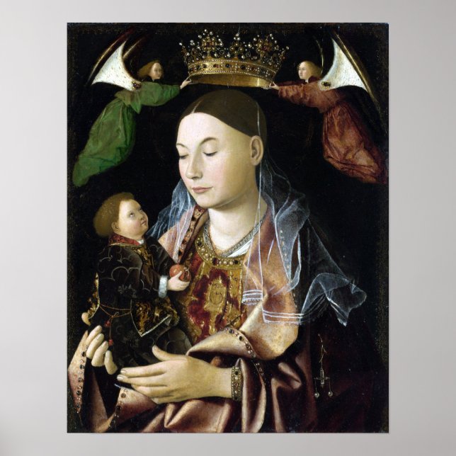 Poster Antonello da Messina Madonna Salting (Frente)