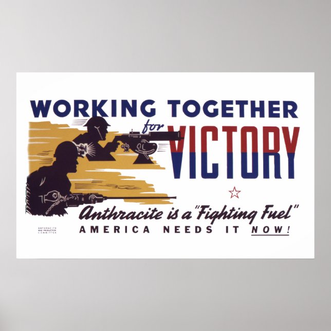 Póster Antracite é um combustível de combate (Frente)